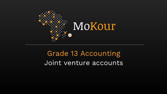 Grade 13 Accounting: Joint venture accounts
