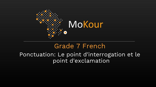Grade 7 French Ponctuation: Le point d'interrogation et le point d'exclamation