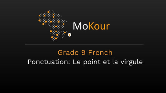 Grade 9 French Ponctuation: Le point et la virgule