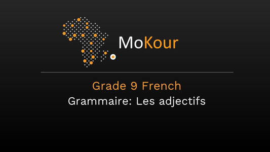 Grade 9 French Grammaire: Les adjectifs