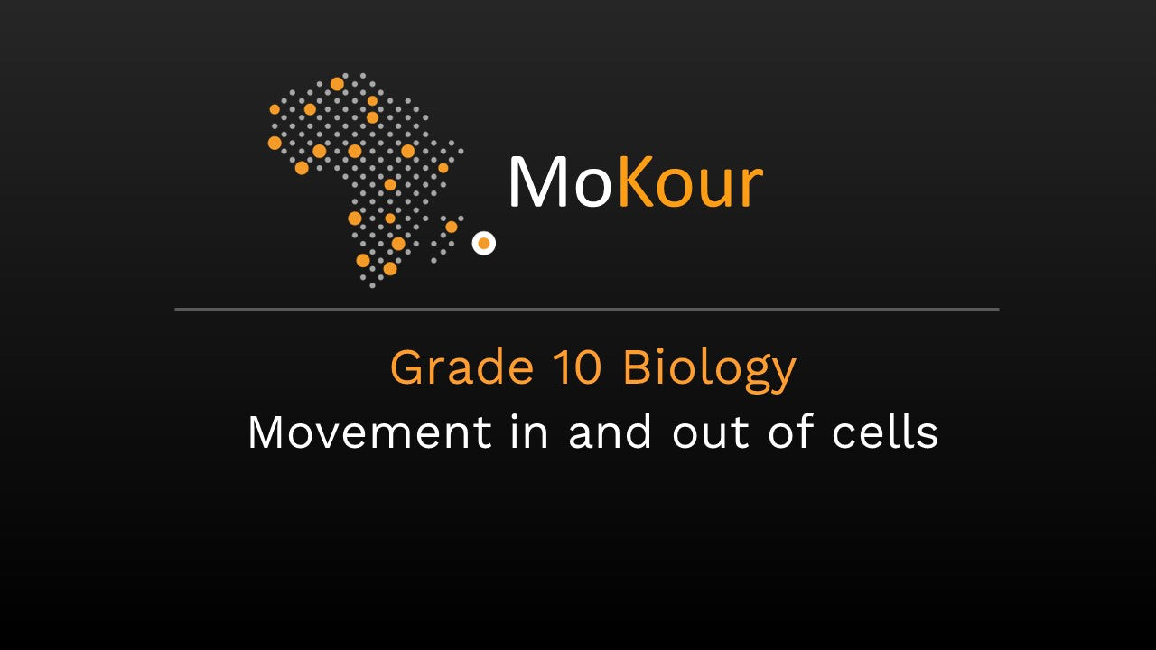 Grade 10 Biology: Movement in and out of cells